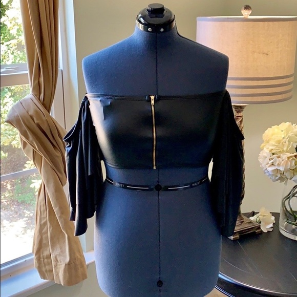 Faux Leather Crop Top NWT Size 1X - Picture 6 of 7